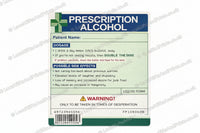 Personalised Prescription Alcohol novelty bottle label with custom name – label only, bottle not included