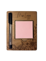 Personalised Wooden Sticky Note Holder & Pen Set
